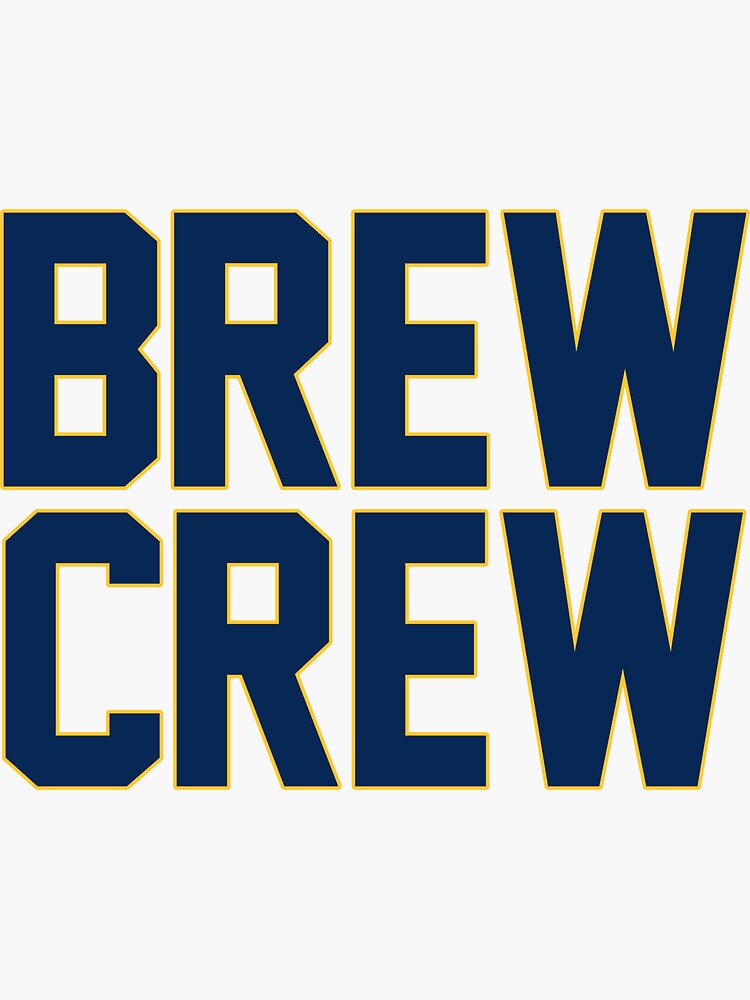 Brew Crew - White Sticker for Sale by SaturdayACD