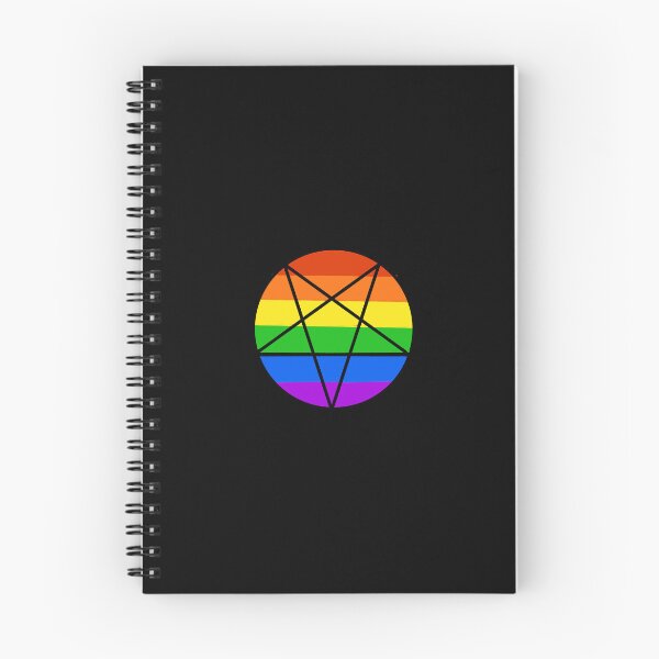 Item preview, Gay flag Pentagram designed and sold by PinkRabbitArt.