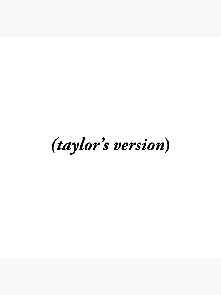 Taylor's Version) Taylor Swift Album Design in Black Font Pin for Sale by  sunmoondesignsx