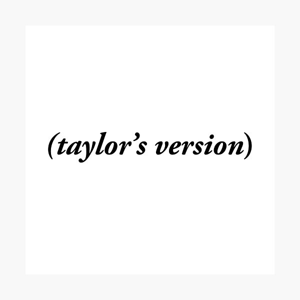 Taylor's Version) Taylor Swift Album Design in Black Font Pin for Sale by  sunmoondesignsx