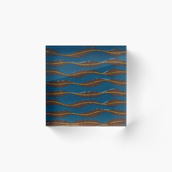 Item preview, Abstract Leaf Pattern | Blue, Brown, Yellow designed and sold by EricaJackson.
