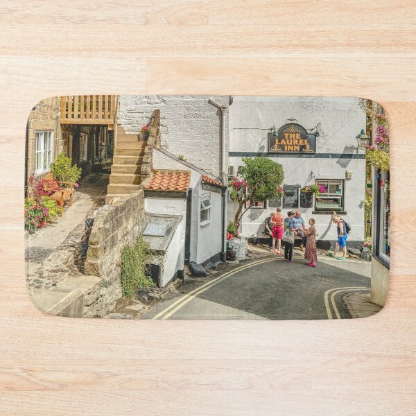 Item preview, Laurel Inn Robin Hoods Bay Pub Picturesque Street Scene Artistic Photograph designed and sold by skyfilming.