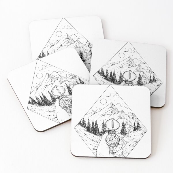 Item preview, Get Lost Mountain retro Compass  designed and sold by XXgooddeedXX.