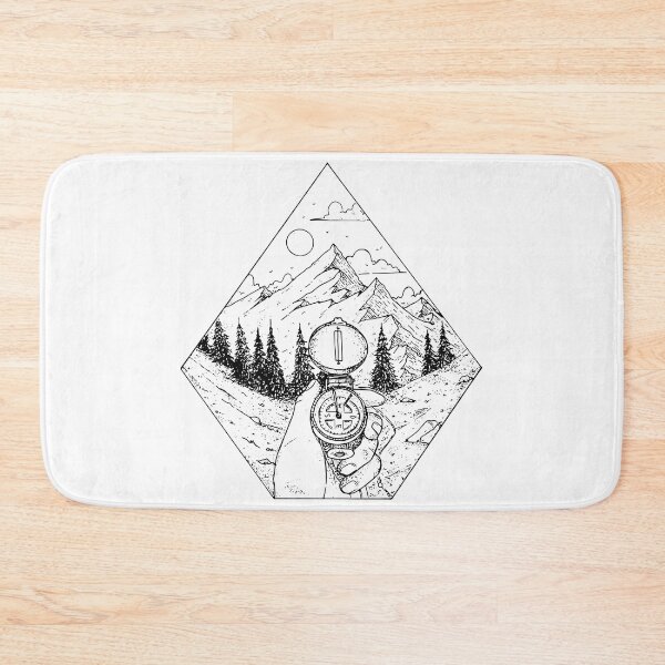 Item preview, Get Lost Mountain retro Compass  designed and sold by XXgooddeedXX.