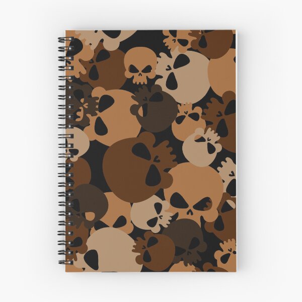 Aperçu de l'œuvre Oreiller Crâne Mignon Brun Armée Brun Foncé Camouflage Oreiller Motif Crânes créée et vendue par Stephen Scharf.