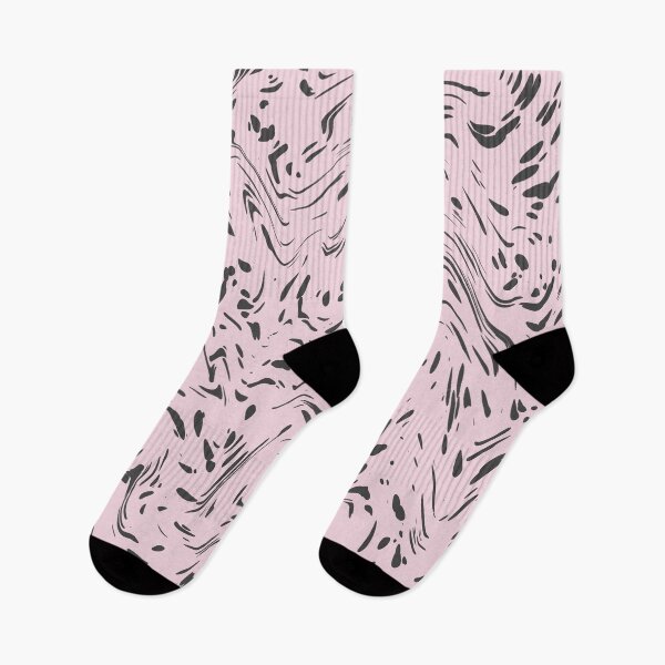 Item preview, Modern Pink Gray Dots Wavy Lines Abstract Design designed and sold by InovArtS.