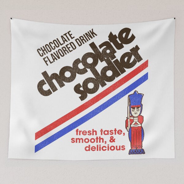 Item preview, Chocolate Soldier 80s Can Label designed and sold by ourkid.