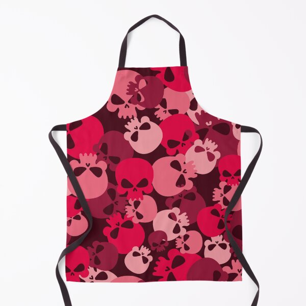 Artikelvorschau, Rosa niedliches Schädel-Kissen-Schwarz-weißes Armee-Tarnungs-Kissen-Valentinstag-rotes Schädel-Muster entworfen und verkauft von Stephen Scharf.