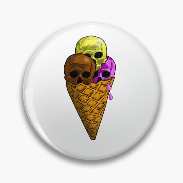 Item preview, funny skulls on ice cream cone designed and sold by my-drawings.