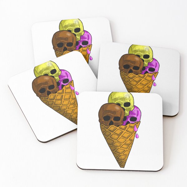 Item preview, funny skulls on ice cream cone designed and sold by my-drawings.