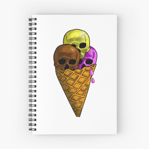 Item preview, funny skulls on ice cream cone designed and sold by my-drawings.