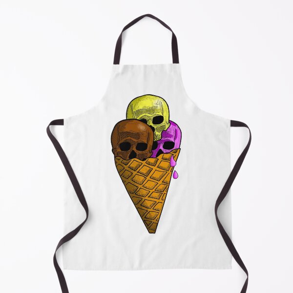 Item preview, funny skulls on ice cream cone designed and sold by my-drawings.