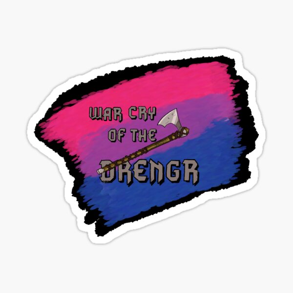 Bi Sexual Pride Axe Sticker For Sale By Karasterki Redbubble 