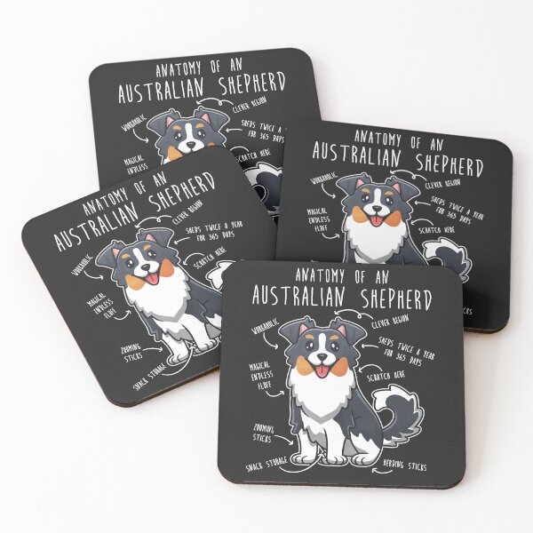Item preview, Australian Shepherd Anatomy Tri Color designed and sold by Clara Hollins.