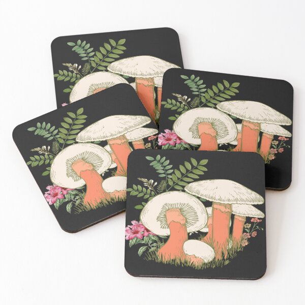 Item preview, Pink Flowers and Mushrooms designed and sold by adoredigitals.