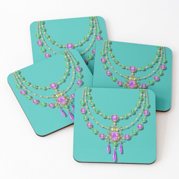 Item preview, Bejeweled... A beautiful emerald and amethyst gold necklace  designed and sold by ditzy-designs.