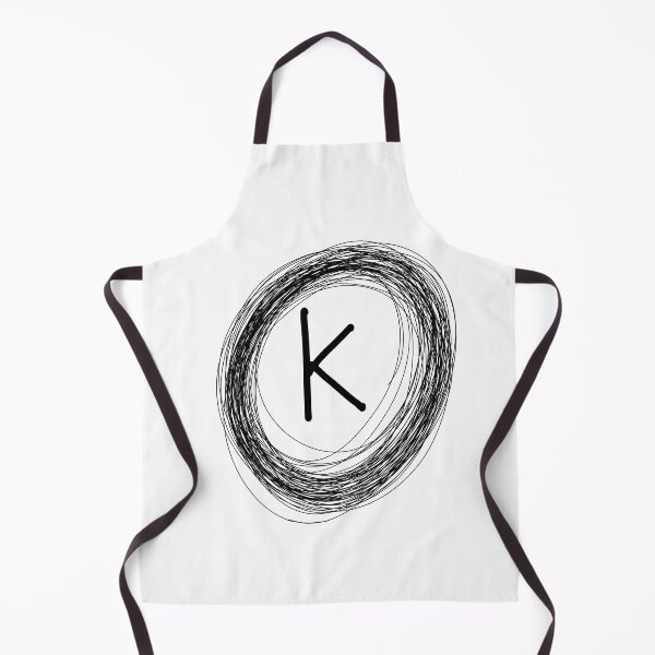 Item preview, K circle framed initial monogram designed and sold by Words-Artist.