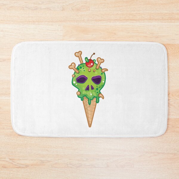 Item preview, Green Skull Ice Cream Cone With Wormy Cherry On Top designed and sold by CreativeCranium.