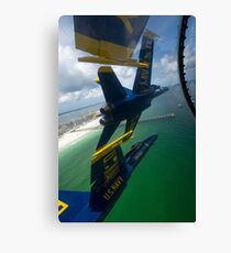 The Blue Angels perform the Diamond 360 maneuver over Florida. Canvas Print