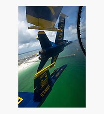 The Blue Angels perform the Diamond 360 maneuver over Florida. Photographic Print