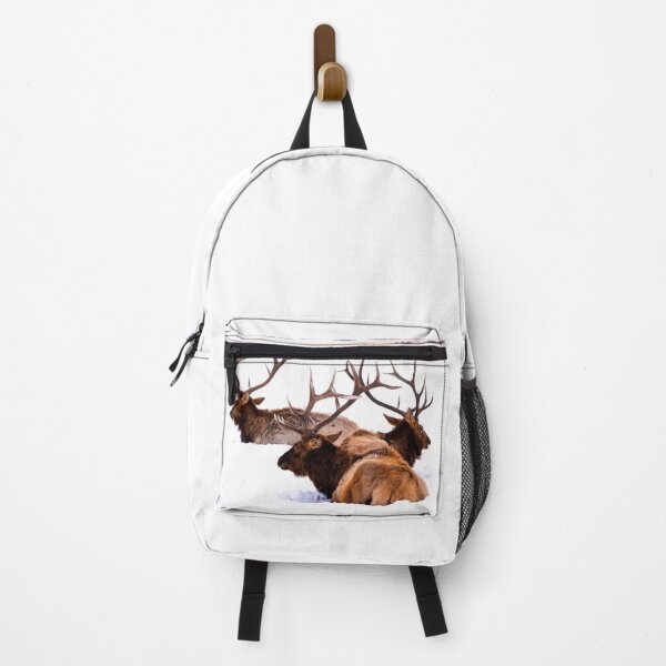 Item preview, ANIMALS #77 - Male Elk in Snow - Magnificent Antlers designed and sold by DEL-Productions.