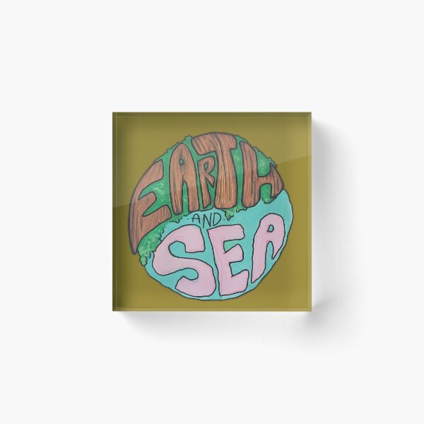earth and sea Acrylic Block