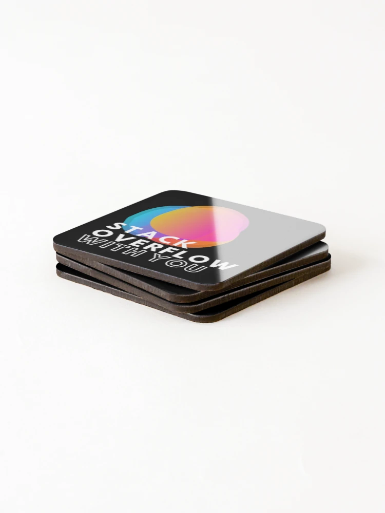 Thumbnail 4 of 5, Coasters (Set of 4), Stack Overflow with you designed and sold by ROBOUE.