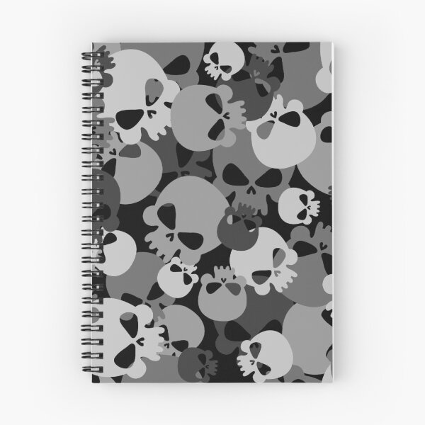 Item preview, Cute Skull Pillow Black White Army Camouflage Gray Pillow Skulls Pattern  designed and sold by Stephen Scharf.