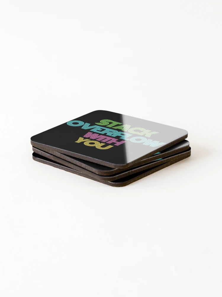 Thumbnail 4 of 5, Coasters (Set of 4), Stack Overflow with you designed and sold by ROBOUE.