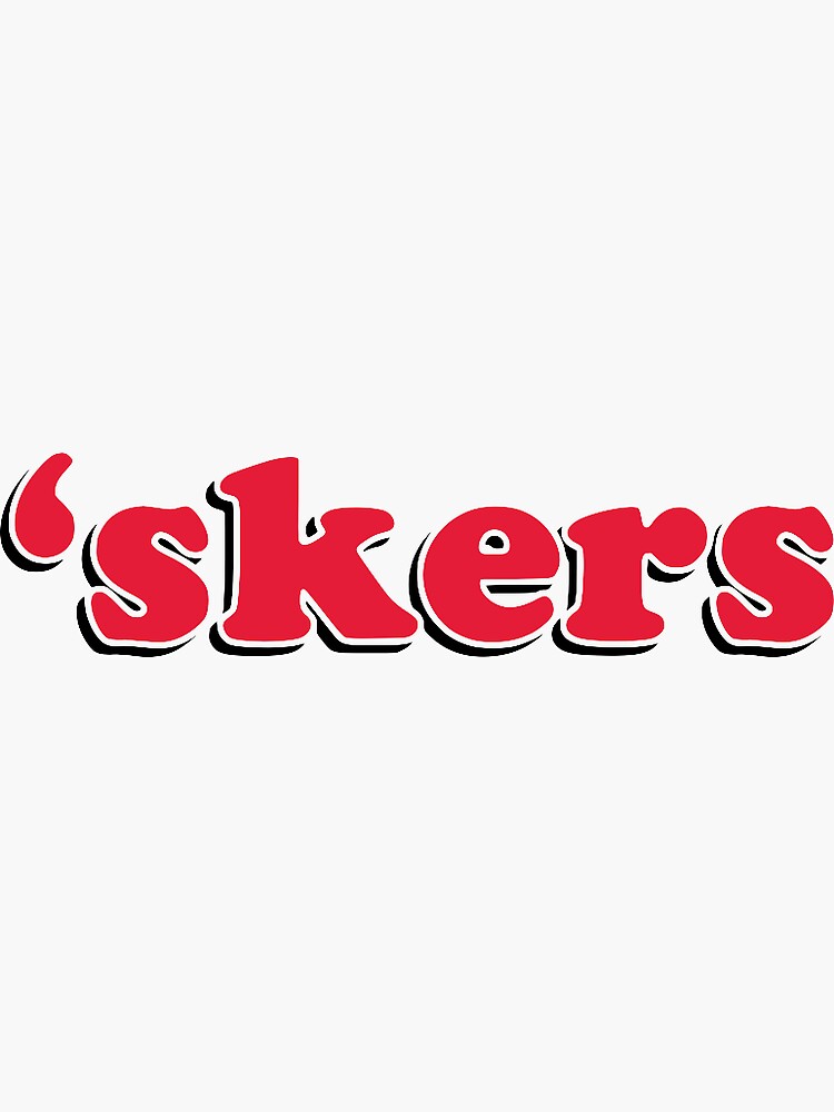 "'skers Text" Sticker for Sale by FanZoo | Redbubble