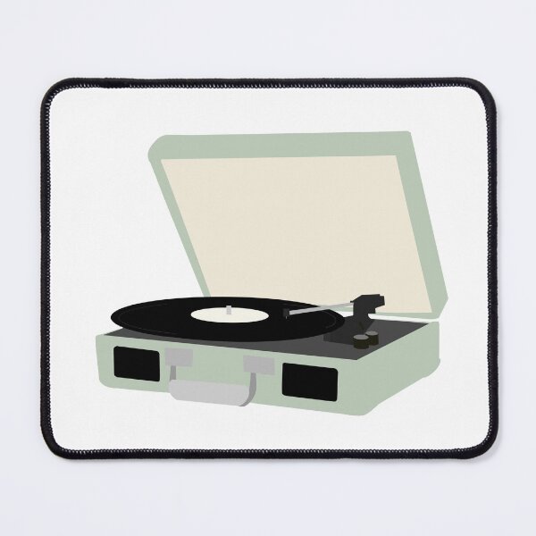 Item preview, green record player designed and sold by Andie  Hales.