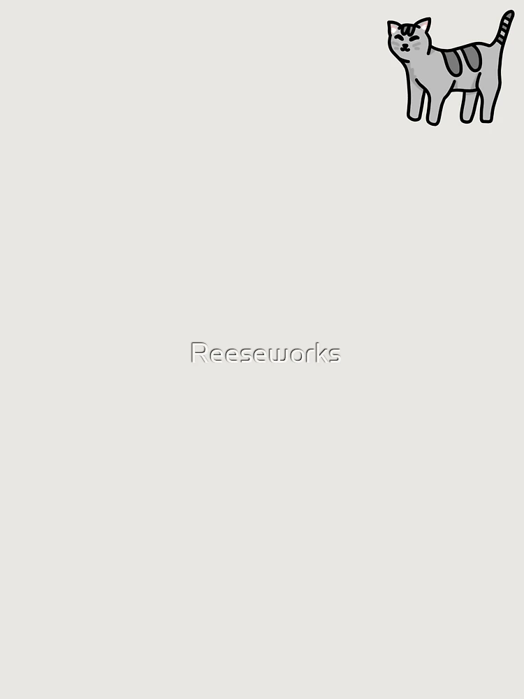 Aperçu 6 sur 6. Sweat à capuche oversize premium avec l'œuvre Chat gris créée et vendue par Reeseworks.