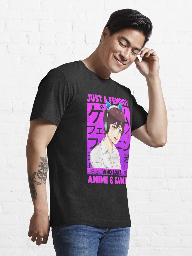 Cool cute femboy anime Essential T-Shirt for Sale by AmyShort54