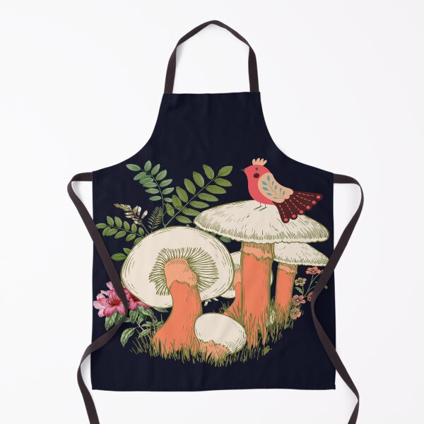 Item preview, Bird Standing On a Mushroom and Pink Flowers designed and sold by adoredigitals.