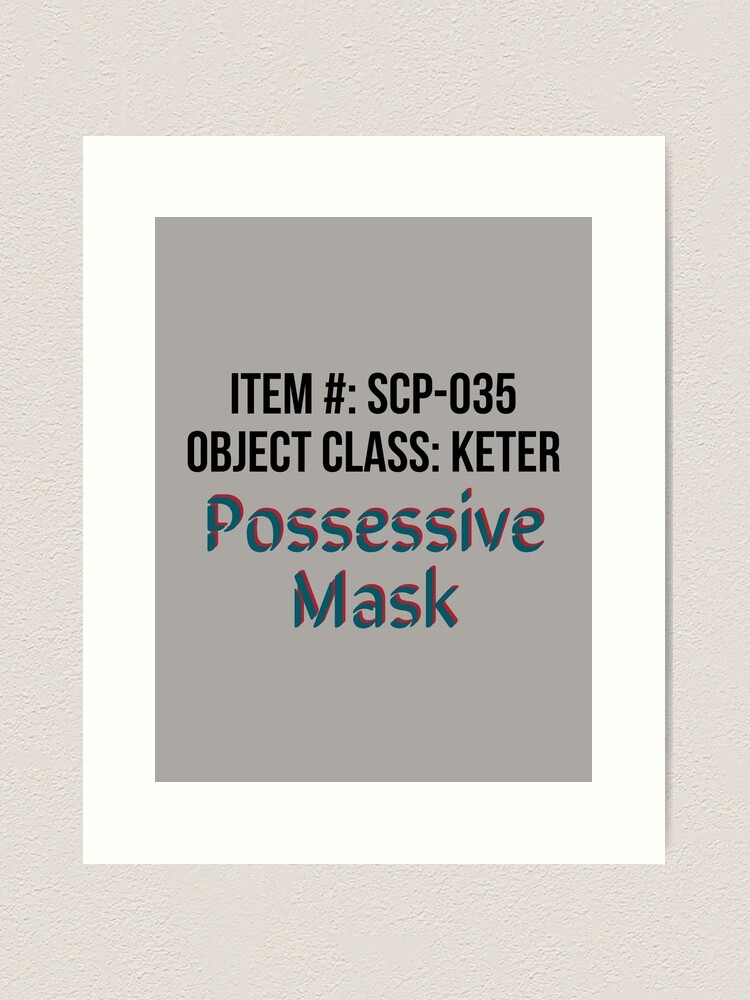 SCP-035 : Possessive Mask Framed Art Print for Sale by TheVolgun