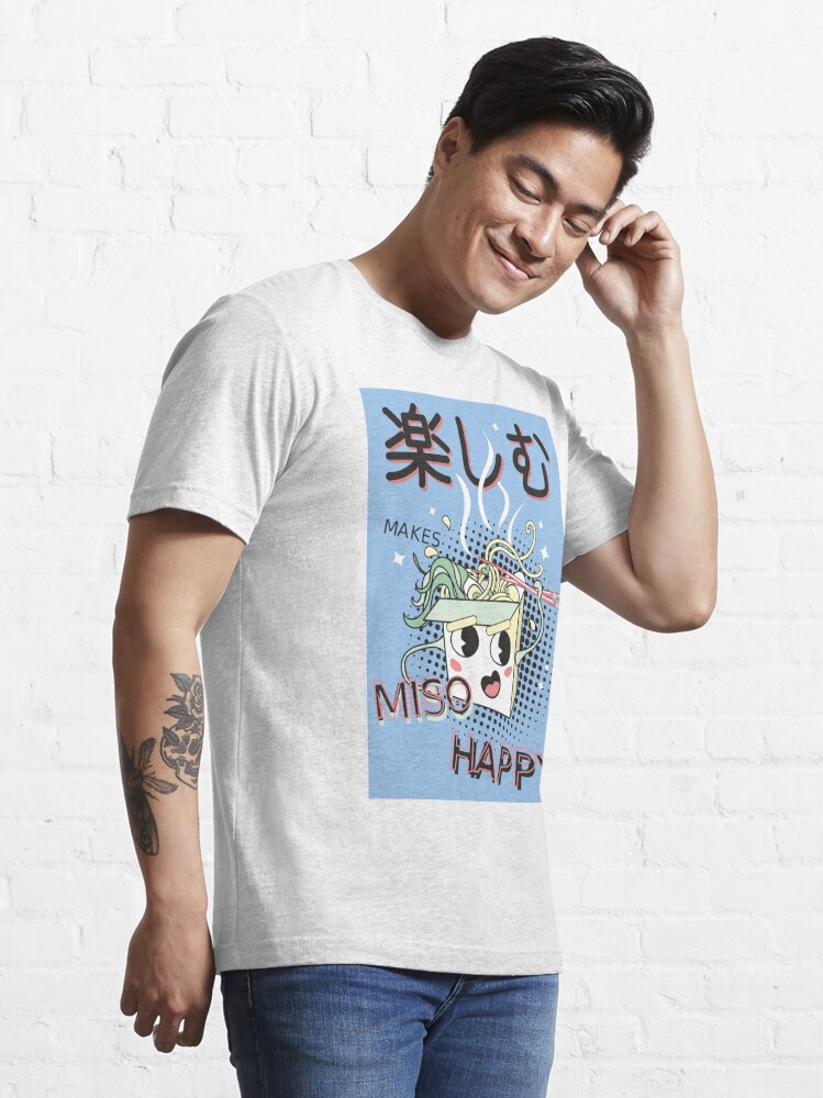 Kawaii Miso Happy Asian Homage Essential T-Shirt for Sale by  CreativeCranium