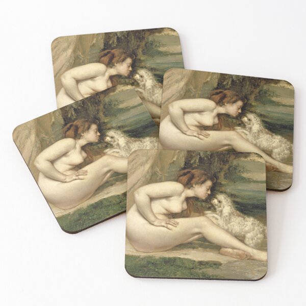 Item preview, Art Work - Gustave Courbet  Woman with a Dog designed and sold by Momo-Stores.