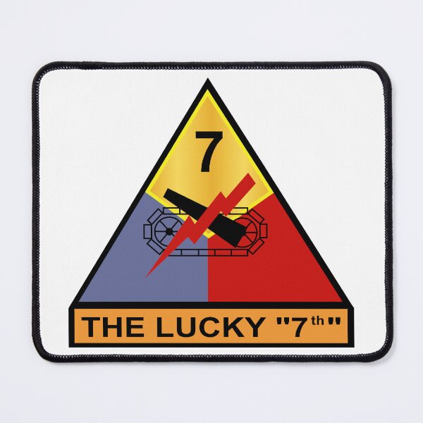 Item preview, Army - 7th Armored Division - The Lucky 7 wo Txt designed and sold by Military Insignia Products.