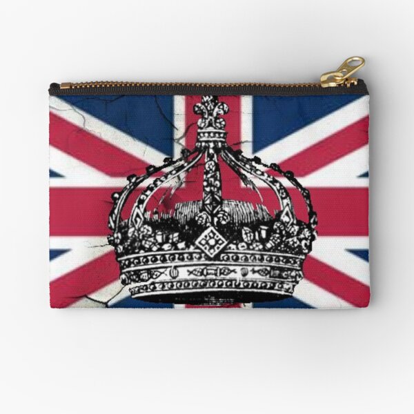 British union jack flag jubilee vintage crown Zipper Pouch