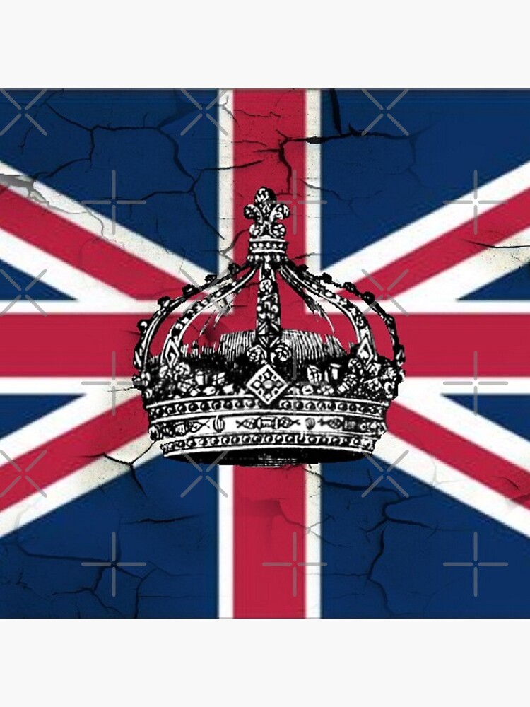Union Jack Shower Curtain Quote Crown UK Flag Print for Bathroom 
