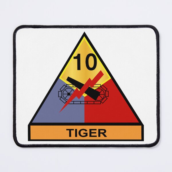 Item preview, Army - 10th Armored Division - Tiger wo Txt designed and sold by Military Insignia Products.