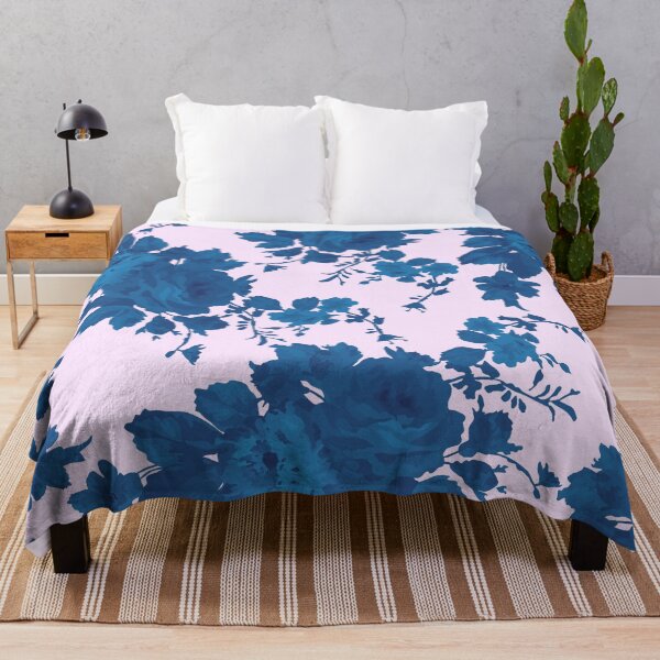Item preview, Vintage Blue Rose Pattern on Pink designed and sold by GraphicsClub.