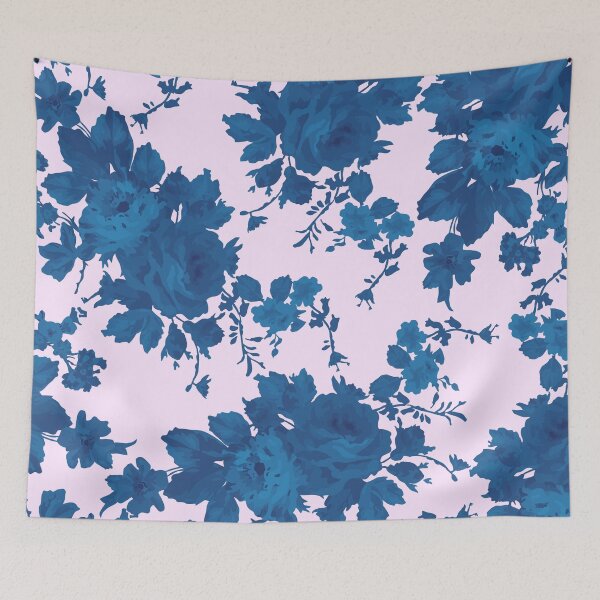 Item preview, Vintage Blue Rose Pattern on Pink designed and sold by GraphicsClub.