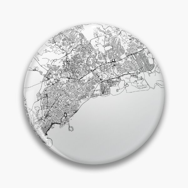 Item preview, Panama City White Map designed and sold by multiplicitymap.