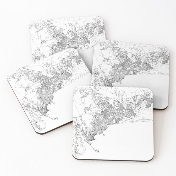 Item preview, Panama City White Map designed and sold by multiplicitymap.