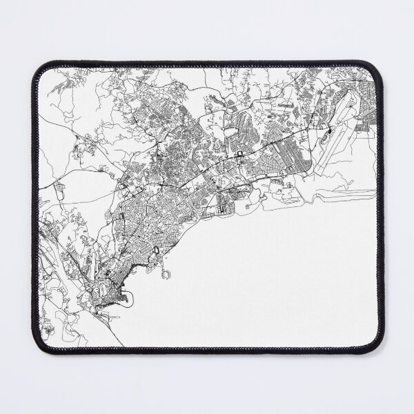 Item preview, Panama City White Map designed and sold by multiplicitymap.