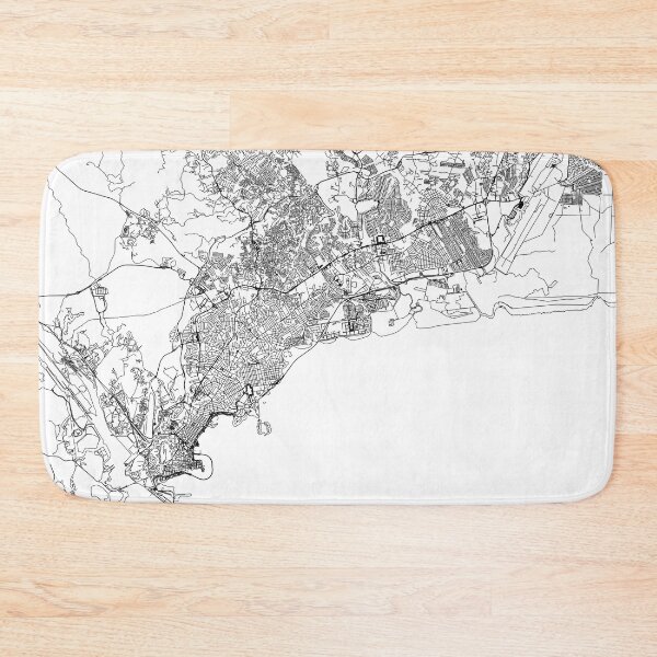 Item preview, Panama City White Map designed and sold by multiplicitymap.