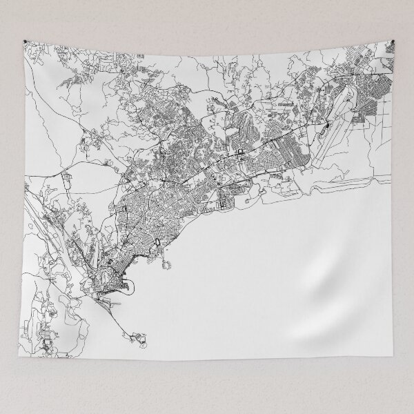 Item preview, Panama City White Map designed and sold by multiplicitymap.