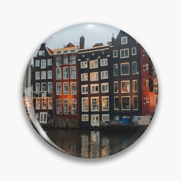 Item preview, Apartments Overlooking Dutch Marina - Watercolour Style designed and sold by WWWC2288.