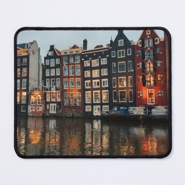 Item preview, Apartments Overlooking Dutch Marina - Watercolour Style designed and sold by WWWC2288.